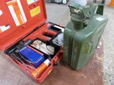 A Hilti DX450 piston tool together with a small fuel can