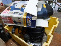 Box of various electrical appliances to include circular saw, sanders and power drill
