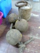 Group of iron weights