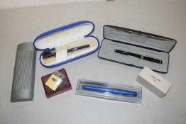 Mixed Lot: Various assorted pens, cufflinks and other items