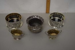 Mixed Lot: White metal bottle stands and other assorted items