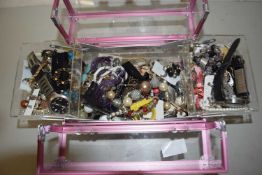 A case of costume jewellery