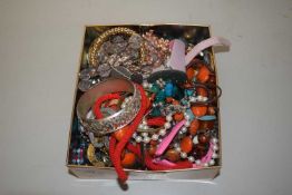 A case of costume jewellery