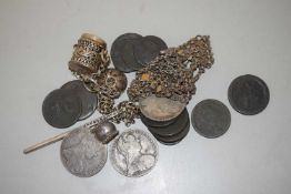 Mixed Lot: Assorted coinage, costume jewellery etc