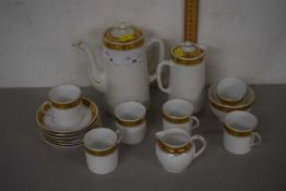 20th century gilt rimmed part coffee set