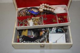 Case of costume jewellery