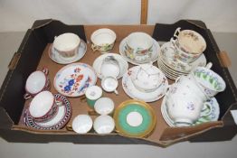 A group of various 19th Century and later tea and coffee wares to include Staffordshire and other