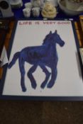 David Shrigley, Life is Very Good, coloured print, framed and glazed