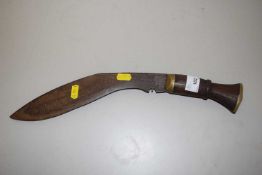 Hardwood handled Kukri (lacking sheath)