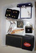 Box of various costume jewellery, cufflinks and other items