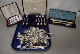 Cased pair of fish servers