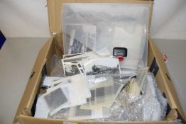 Box containing various photographs of railway images together with a further box of unrelated family