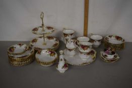 Quantity of Royal Albert Old Country Rose tea and table wares