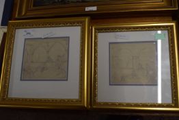 Patrick Gordon Glennie, two studies of bathing figures