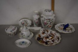 Mixed Lot: Various ceramics to include Aynsley Pembroke pattern vases, ginger jar etc together