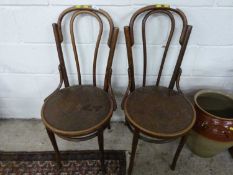 A pair of bentwood cafe chairs