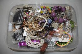 Box of assorted costume jewellery