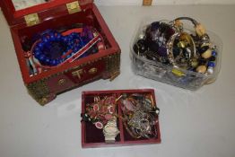 Two boxes of costume jewellery