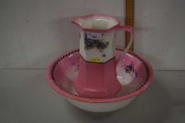 A Meakin wash bowl and jug