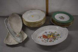 Mixed Lot: Various 19th Century dinner and dessert wares, serving dishes etc