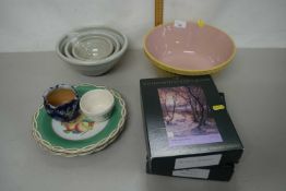 Mixed Lot: Various ceramics to include a small Doulton vase, graduated set of sea salt bowls,