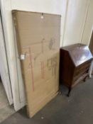 A brown double headboard boxed (not checked)