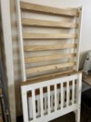 Pine and cream painted single bed (not checked)