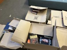 Three boxes of books
