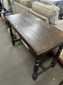 Early 20th Century rectangular oak side table