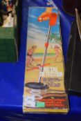 A vintage Treasure Hunting Metal Detector toy, in original box
