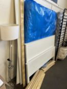 A cream doubble bed and matress (not checked)