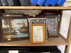 Assorted pictures and frames