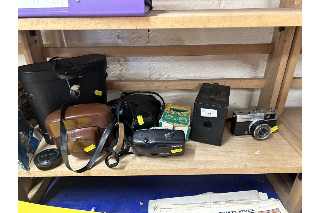 assorted cameras