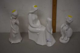 Royal Doulton figure Mother & Daughter together with two others by different makers