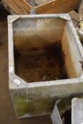 A galvanised water tank
