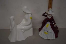 Coalport figurine Margaret together with Royal Doulton figurine Mother and Child