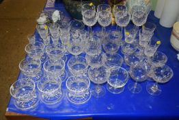 A large mixed lot of various 20th Century clear drinking glasses