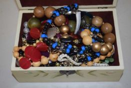 Case of costume jewellery