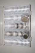 Quantity of British pre-decimal coinage in circulated condition and an accompanying case with