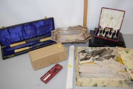 Mixed Lot: Various silver plated cutlery and other items