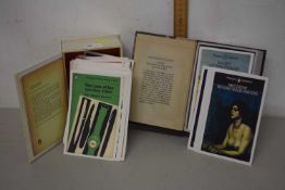 Two Penguin boxed sets, 100 postcards from Jane Austin to Zola and 100 Postcards from Penguin