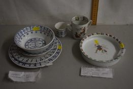 A child's nursery rhyme plate and beaker made by Morley Fox & Co, circa 1920 together with an Admans