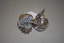 Ten silver and gemset rings: to include an uncut rough diamond ring, topaz, quartz, CZ and others,
