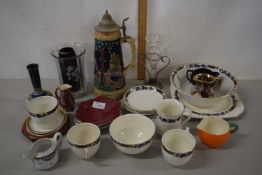 Mixed Lot: German beer stein, various tea wares, small Doulton vase etc