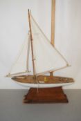 A vintage pond yacht