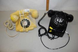 Two vintage telephones
