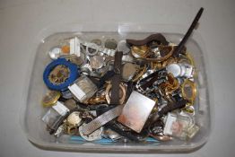 Box of various wristwatches and wristwatch parts