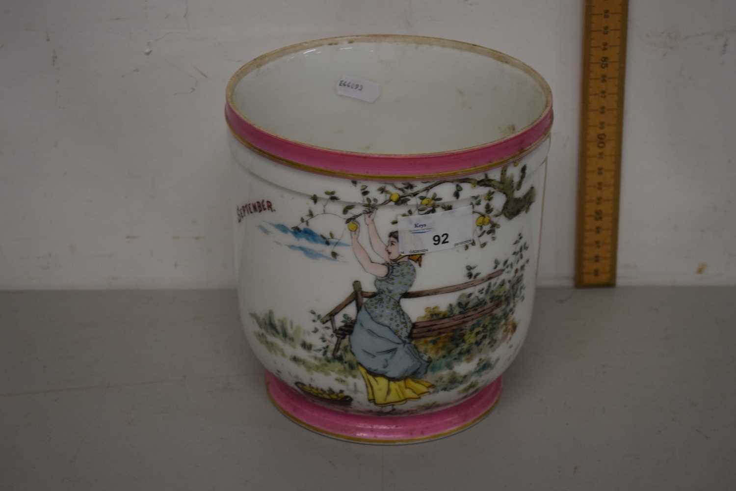 20th Century porcelain jardiniere marked September