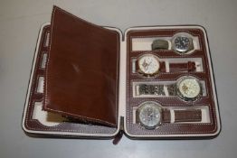 Case of eight modern gents wristwatches