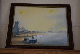 John Farquharson - study of Cromer, watercolour, framed and glazed